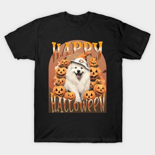 Happy Halloween vintage Samoyed T-Shirt